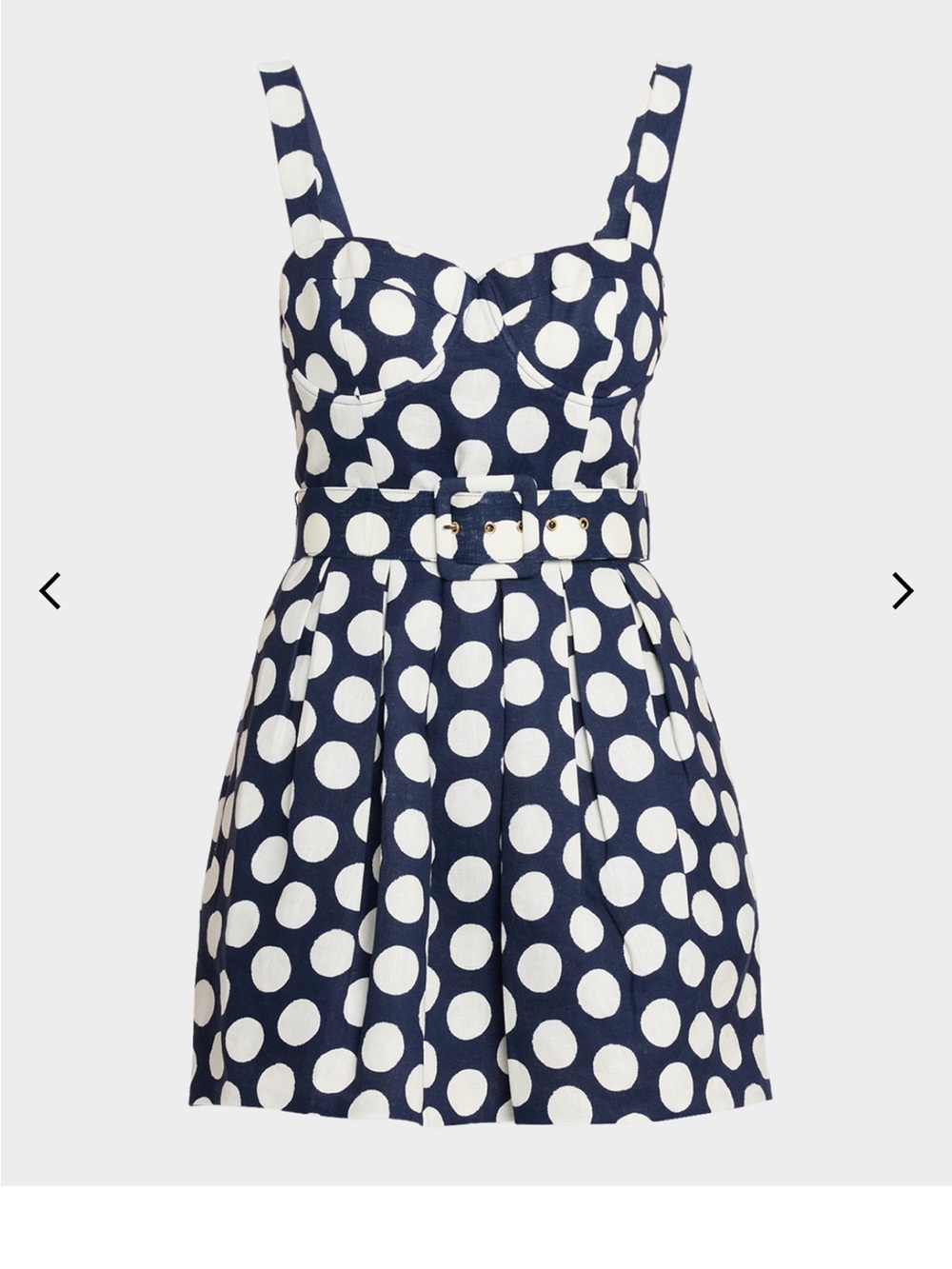 Cara Cara Navy and White Polka Dot Midi Dress